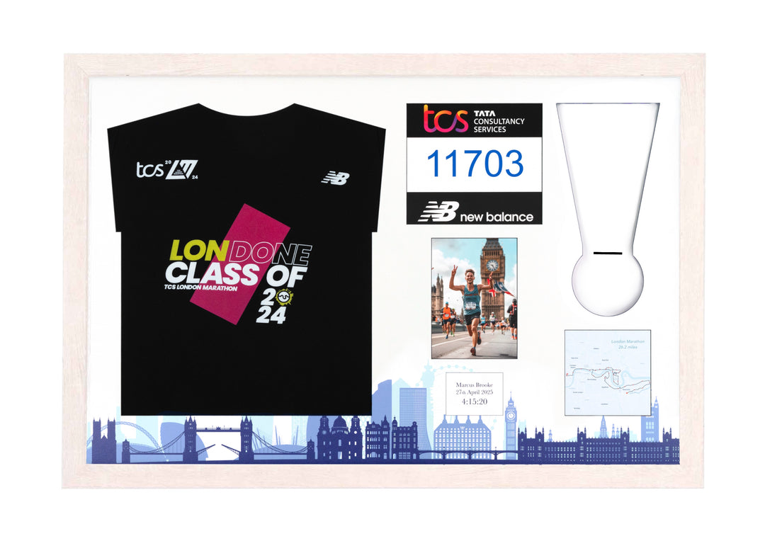 London Marathon 2025 - Medal / Photo / BIB / Shirt Frame