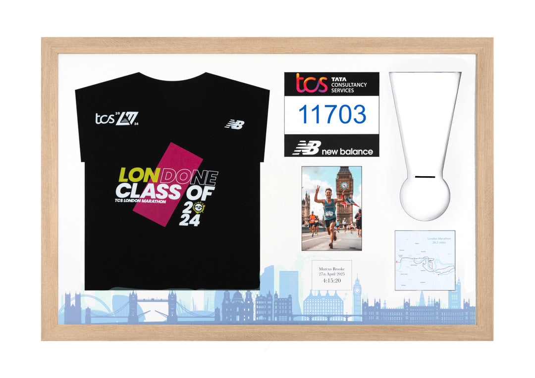 London Marathon 2025 - Medal / Photo / BIB / Shirt Frame