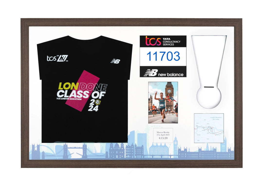London Marathon 2025 - Medal / Photo / BIB / Shirt Frame