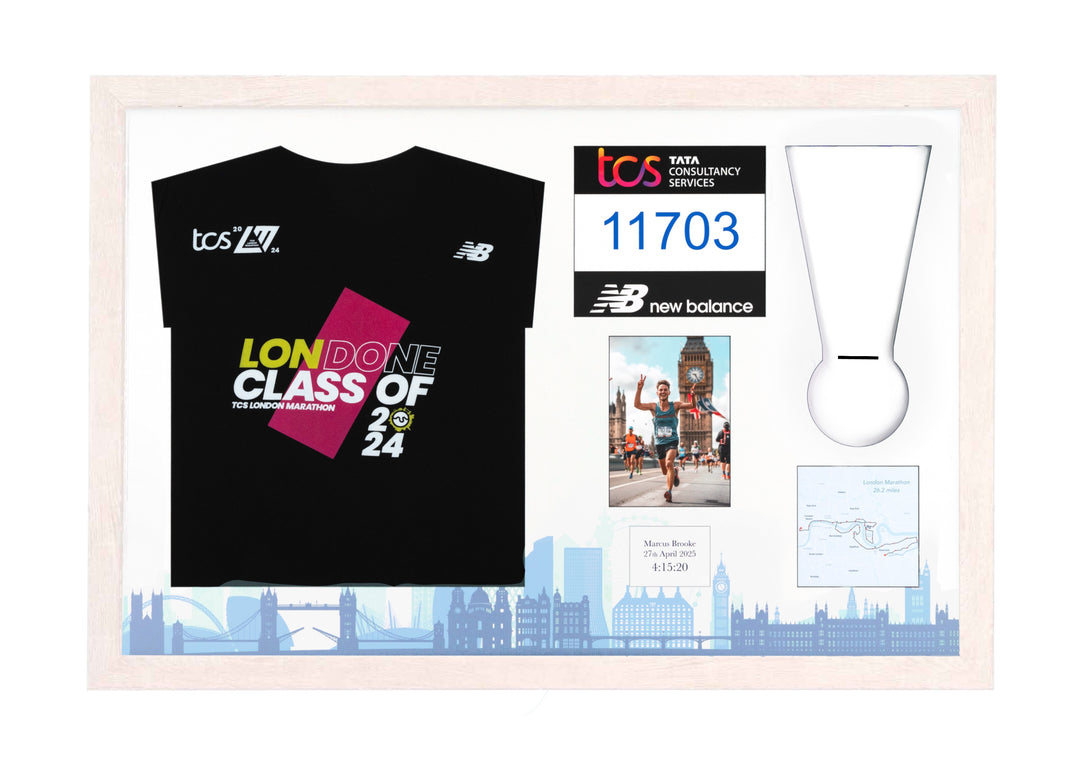 London Marathon 2025 - Medal / Photo / BIB / Shirt Frame
