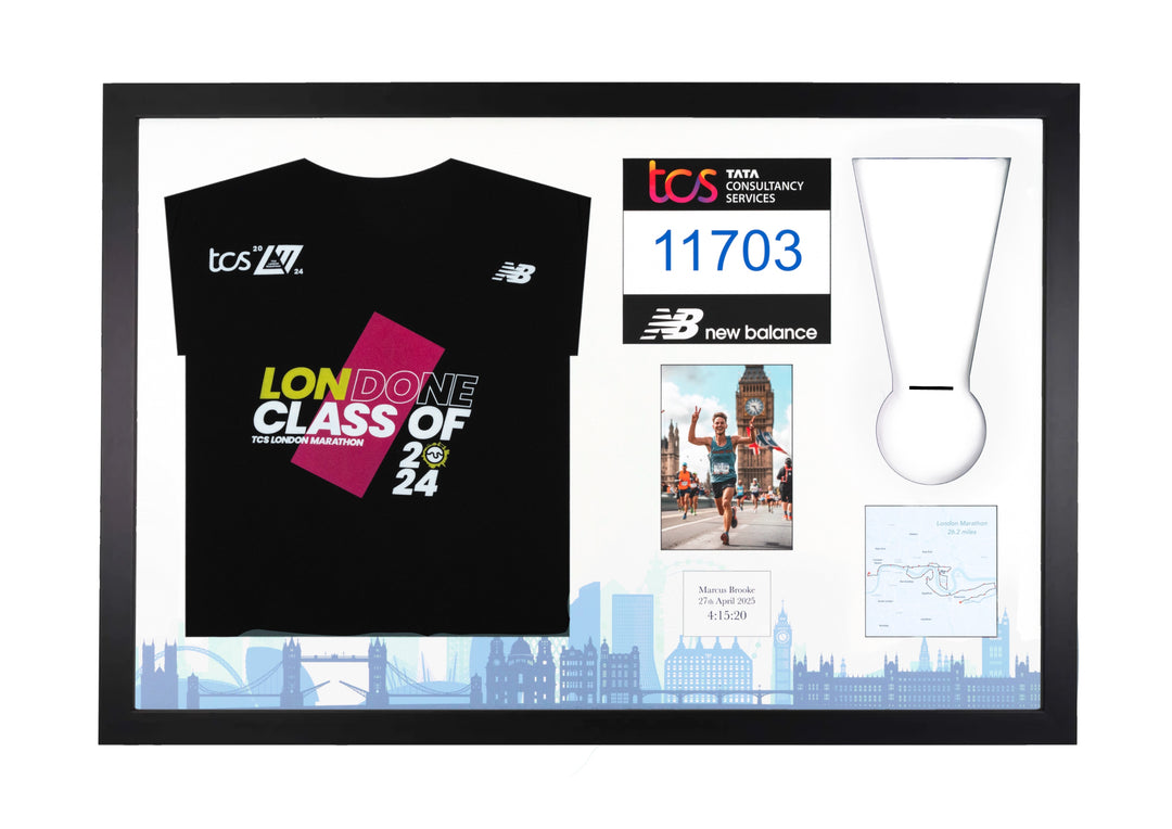 London Marathon 2025 - Medal / Photo / BIB / Shirt Frame
