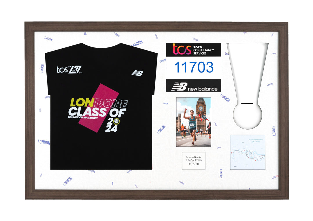 London Marathon 2025 - Medal / Photo / BIB / Shirt Frame