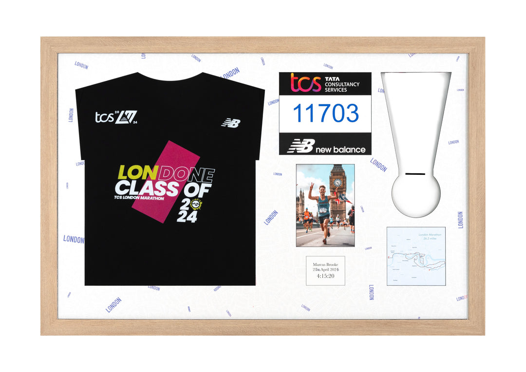 London Marathon 2025 - Medal / Photo / BIB / Shirt Frame