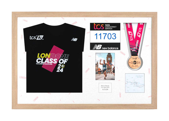 London Marathon 2024 - Medal / Photo / BIB / Shirt Frame