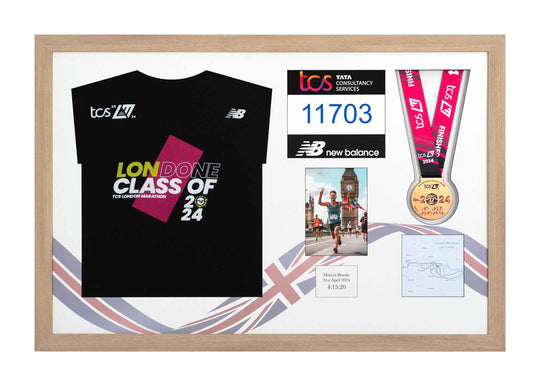 London Marathon 2024 - Medal / Photo / BIB / Shirt Frame