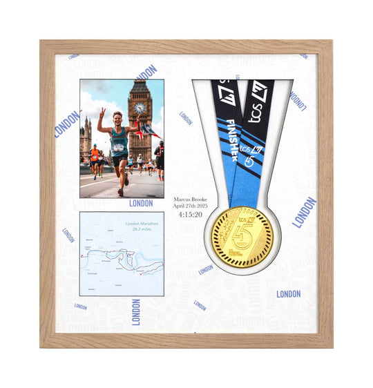London Marathon 2025 - Medal & Photo Frame