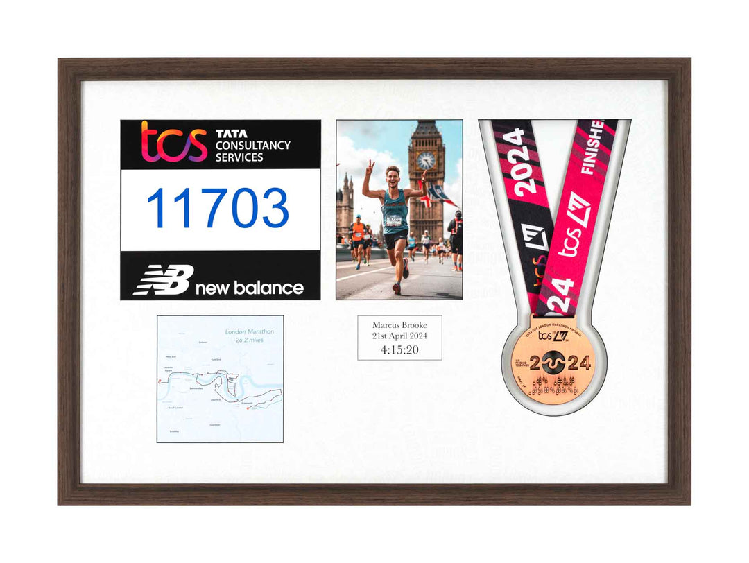 London Marathon 2023 - Medal / Photo / BIB Frame