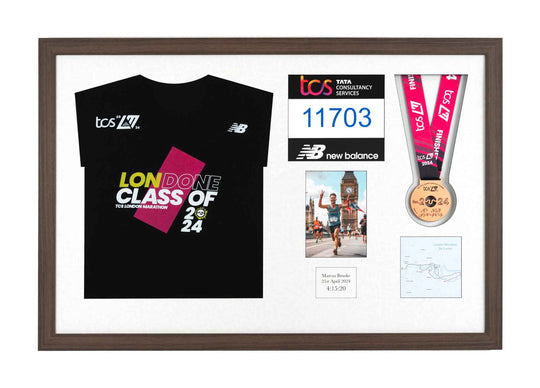 London Marathon 2024 - Medal / Photo / BIB / Shirt Frame
