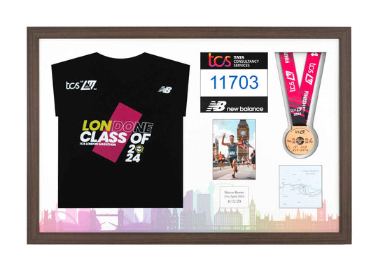 London Marathon 2024 - Medal / Photo / BIB / Shirt Frame