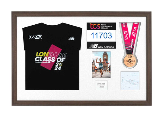 London Marathon 2024 - Medal / Photo / BIB / Shirt Frame
