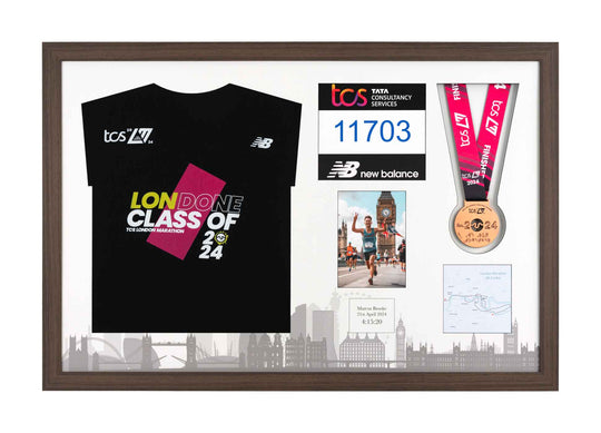 London Marathon 2024 - Medal / Photo / BIB / Shirt Frame