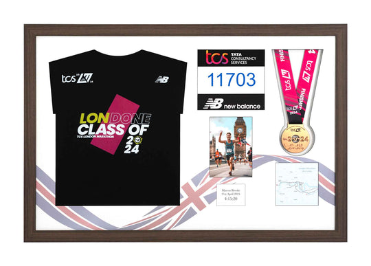 London Marathon 2024 - Medal / Photo / BIB / Shirt Frame